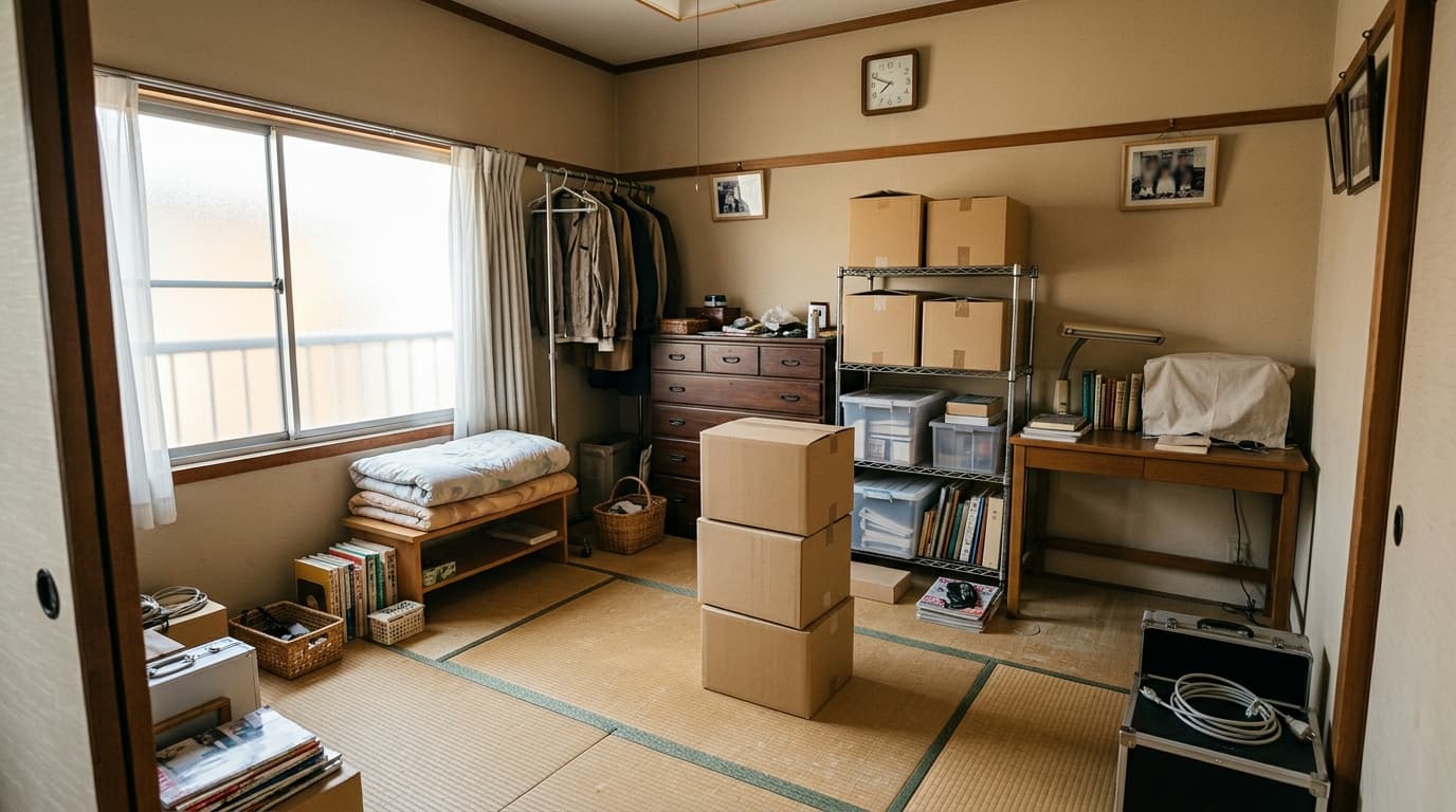 室内に残っている家具や生活用品のイメージ