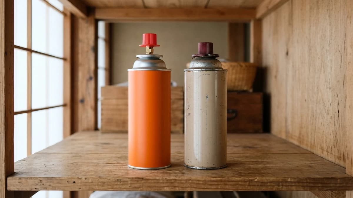 未使用や長期間保管されたカセットボンベを確認するイメージ