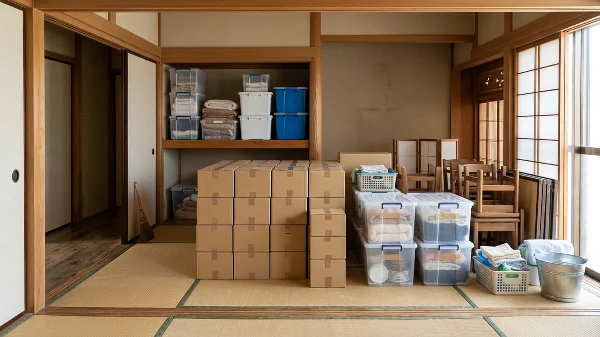 家財の仕分けと片付け整理のイメージ