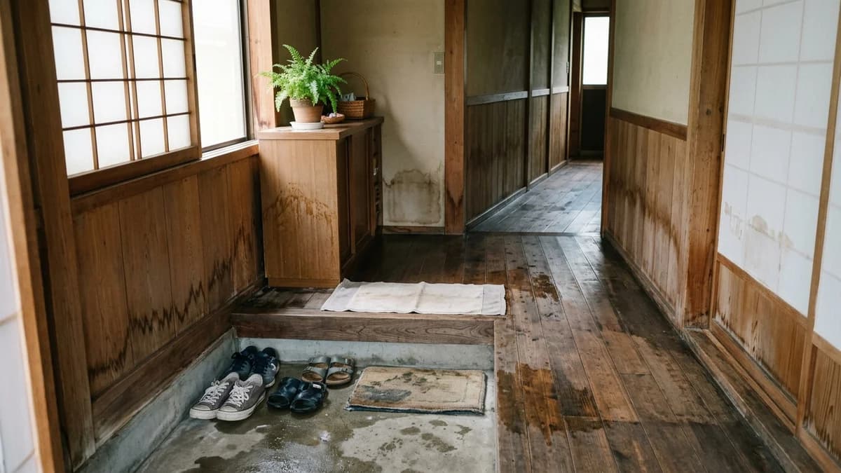 浸水被害の状態記録を説明する参考イメージ