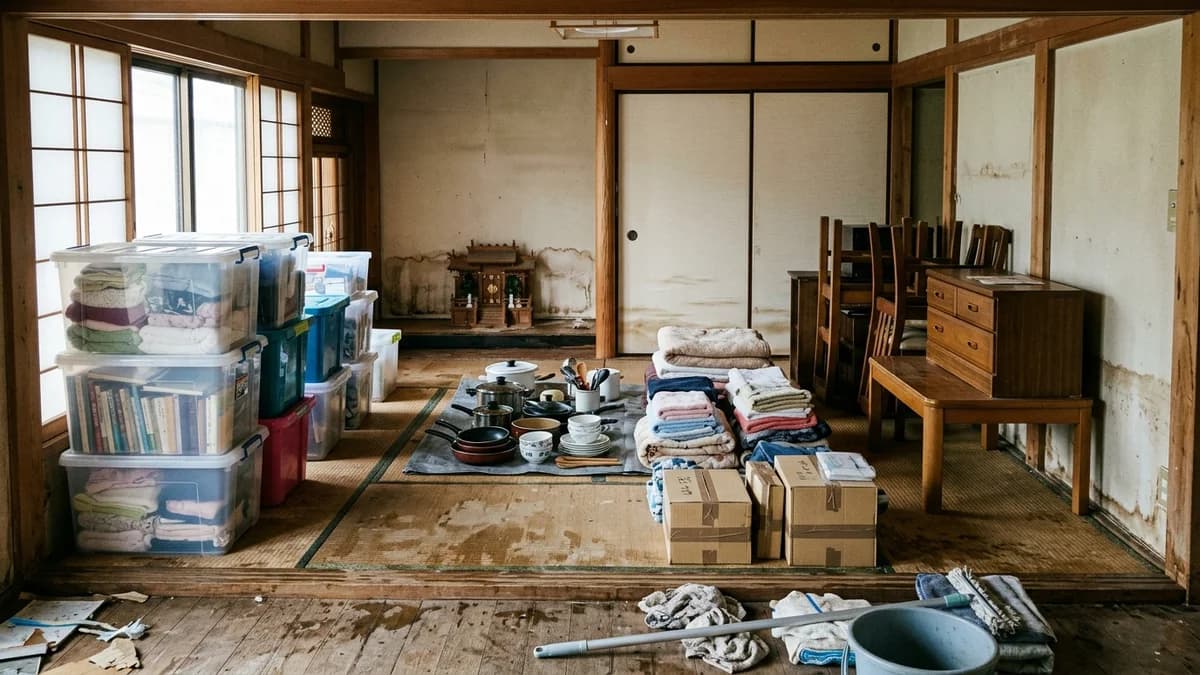 家財の仕分けと片付け整理のイメージ